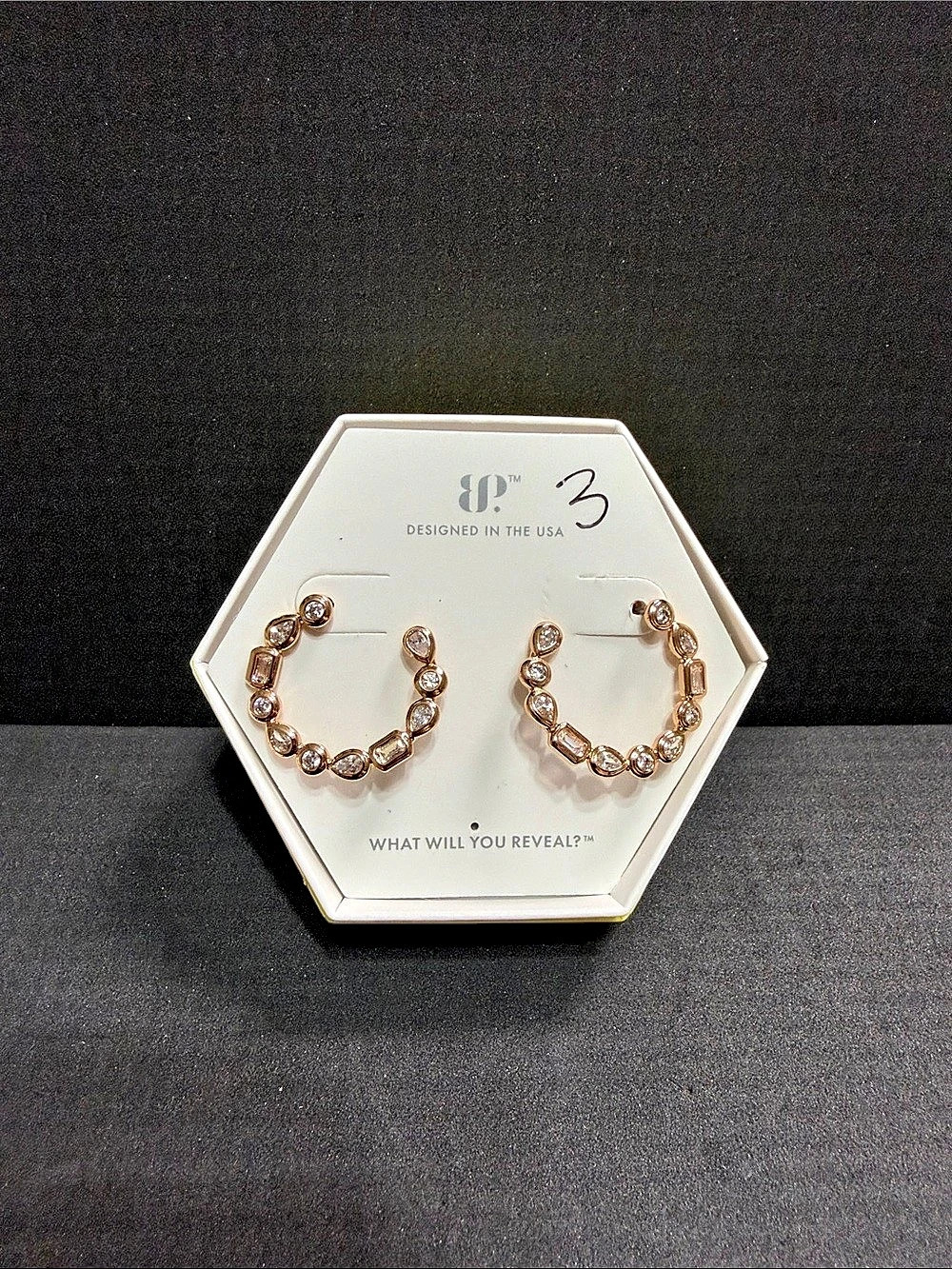 Cut to Be Seen Rose Gold Plated Earrings Like New